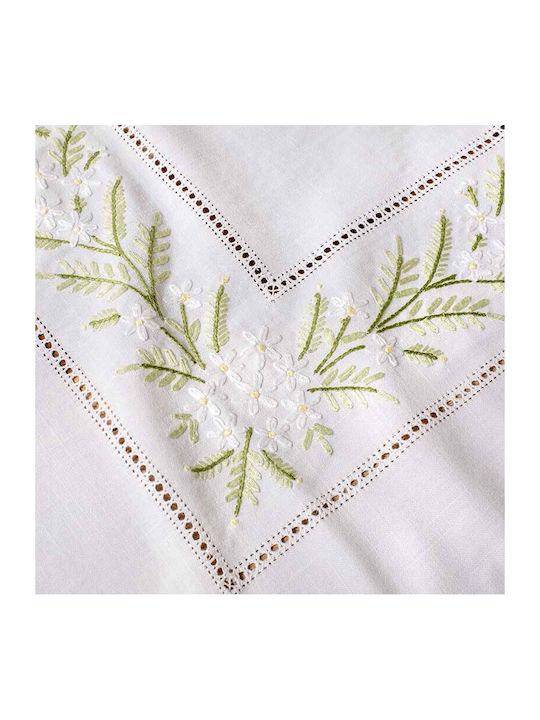 Aigaion Față de masă Set 13buc Alb 180x320cm