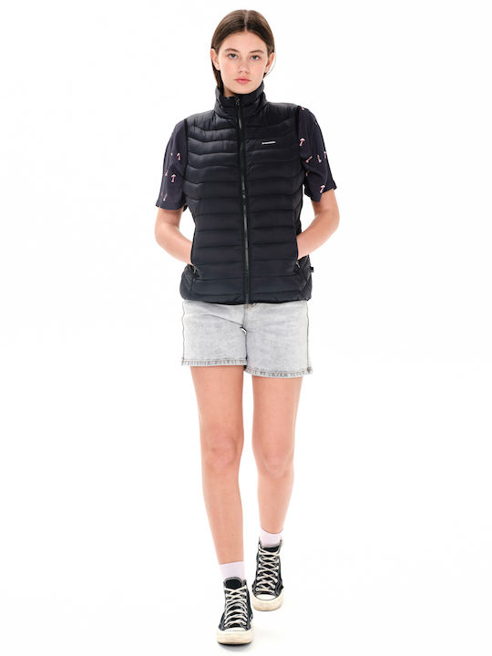 Women's Short Puffer Jacket for Winter Black