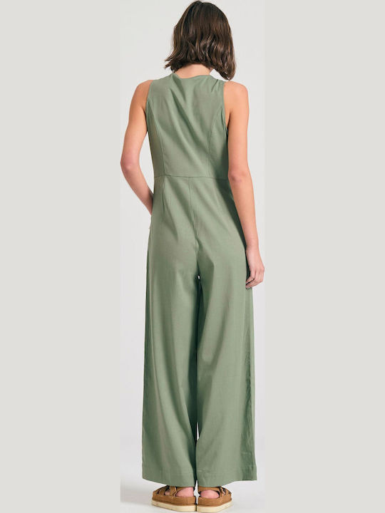 Women's Sleeveless One-piece Suit Hunter Green