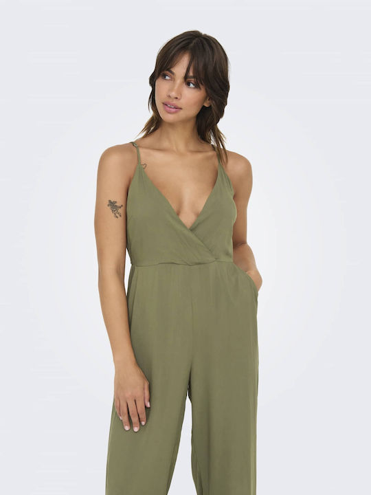 Onlnova Life Vis Emza Jumpsuit Οnly Γυναικεία Ολόσωμη Φόρμα Μέντα