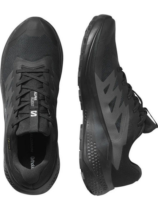 Sport Shoes Trail Running Black Waterproof with Gore-Tex Membrane