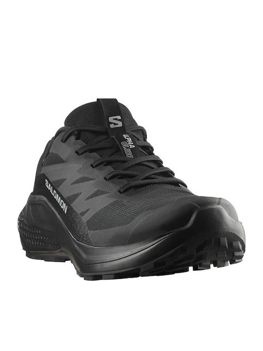 Sport Shoes Trail Running Black Waterproof with Gore-Tex Membrane