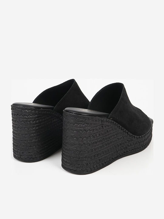 Women's Suede Platform Shoes Black