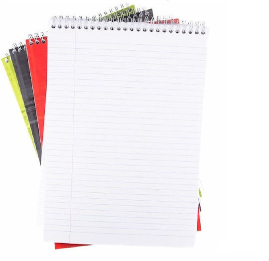 Clairefontaine Σημειωματάριο Σπιράλ Α4 80 Φύλλων Ριγέ με Σκληρό Εξώφυλλο Πολύχρωμο