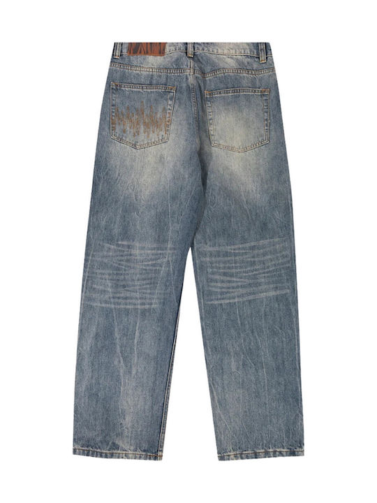 The Hundreds Ανδρικό Παντελόνι Τζιν Baggy Washed Blue