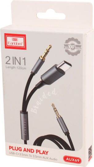 Earldom Regular USB to Type-C Cable 1.2m (ET-AUX69)