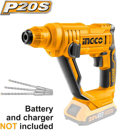 Ingco Schlag Meißelhammer Batterie 20V Solo mit Aufnahme SDS Plus CRHLI1601