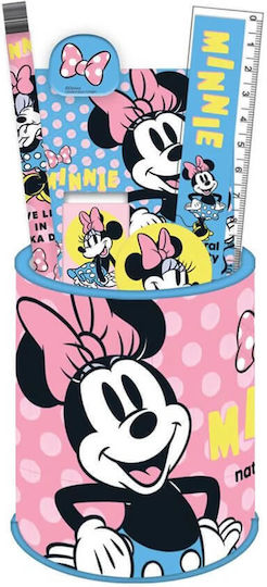 Gim Minnie Παιδικό Σετ Γραφικής Ύλης με Μολυβοθήκη και Ξυλομπογιές 6τμχ