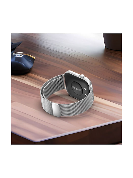 Λουράκι Ανοξείδωτο Ατσάλι Ασημί (Huawei Watch Fit 3)