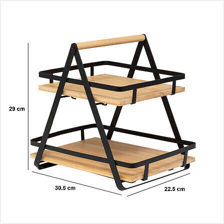 5Five Suport De Masă Din Bambus 30.5x22.5x29cm Negru