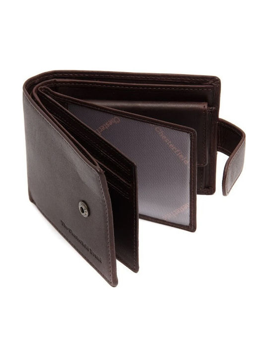 Leather Men's Wallet Cards with RFID Brown