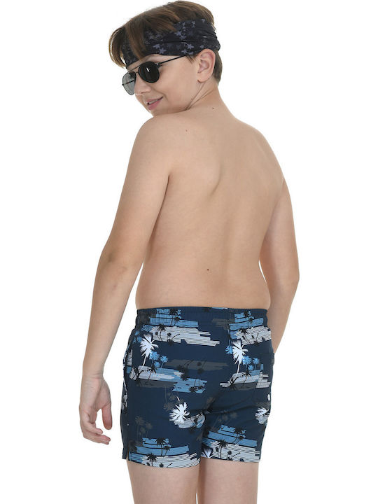 MiandMi Kids Swimwear Swim Shorts Maroon Palms