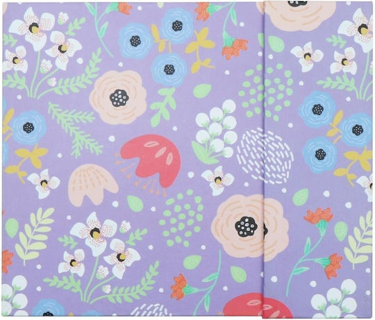 Σετ Σημειωματάριο Tesoro Flowers Sticky Notes Planner Λιλά