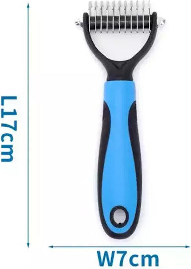 Nobleza Comb Small Dogs for Coat Grooming Blue