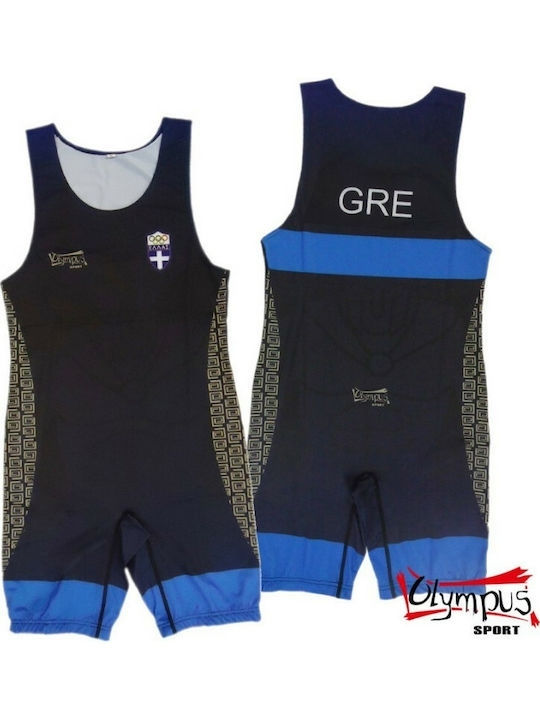 Olympus Sport Wrestling Singlet Ανδρική Στολή Πάλη Μπλε