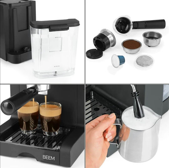 Beem Mașină de Espresso 1470W Presiune 20bar Matte Black