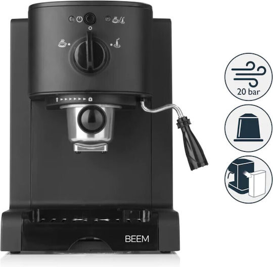 Beem Mașină de Espresso 1470W Presiune 20bar Matte Black