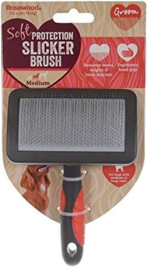 Rosewood Slicker Medium Brush Medium for Misc Hair Lengths for Coat Cleaning Burgundy