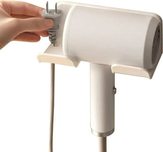 Hair Dryer Holder Zola Plastic 14.5x5.5x10 Cm White