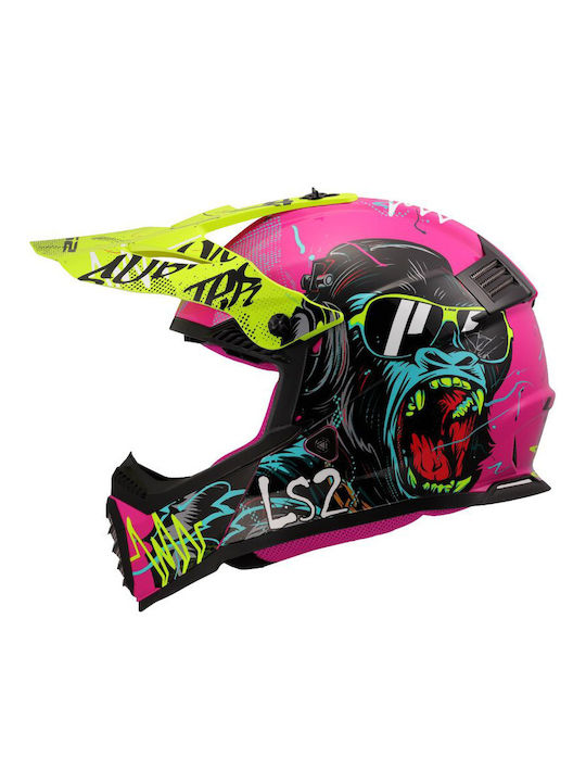 LS2 Fast Evo II Mini Enduro Pink Παιδικό Κράνος Μηχανής Motocross ECE 22.06 1050gr