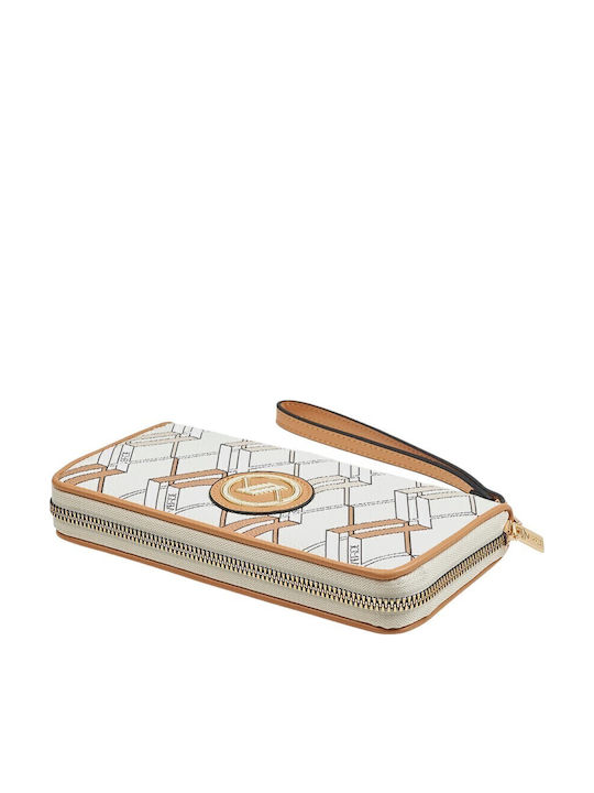 Groß Damen Geldbörse Klassisch Beige