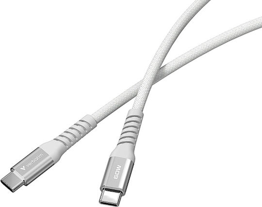 Verbatim Braided USB 2.0 Cable USB-C male - USB-C 60W Γκρι 1.2m 31850