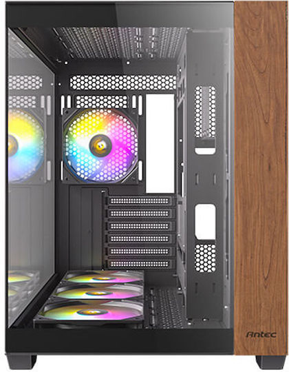 Antec CX800 RGB Gaming Midi Tower Κουτί Υπολογιστή με Πλαϊνό Παράθυρο Wood
