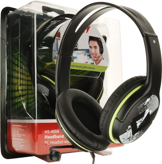 Genius HS-400A Über Ohr Gaming-Headset mit Verbindung 3,5mm Schwarz