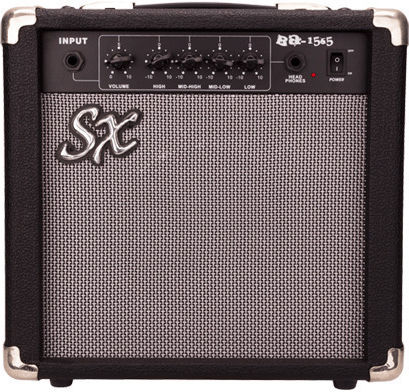 SX Guitars BA 1565 Combo Verstärker für E-Bass 1 x 6.5" 15W Schwarz