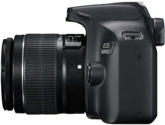 Canon DSLR Camera EOS 4000D Crop Frame Kit (EF-S 18-55mm F3.5-5.6 DC III + EF-S 75-300mm F4-5.6 DC III) Black