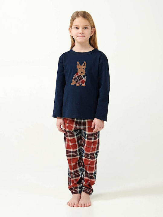 Vamp Kinder Schlafanzug Winterlich Blue