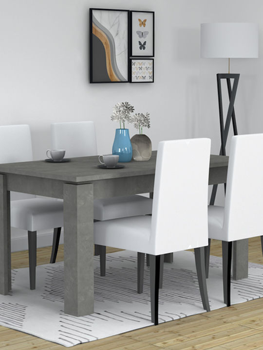 Denzel Table Kitchen Wooden Black 120x80x76cm