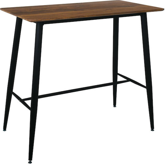 Lavida Τραπέζι Μπαρ Ξύλινο με Μεταλλικό Σκελετό Antique Oak 120x60x106εκ.