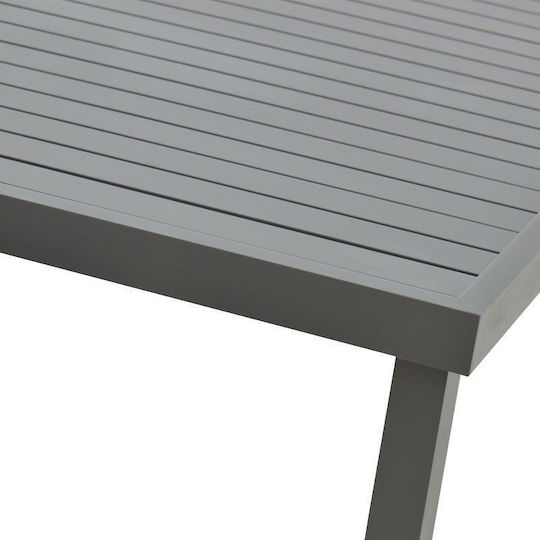 Kliton Трапезна Маса От Алуминий В Антрацит 150x80x74см