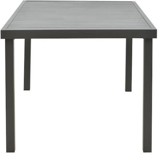 Kliton Трапезна Маса От Алуминий В Антрацит 150x80x74см