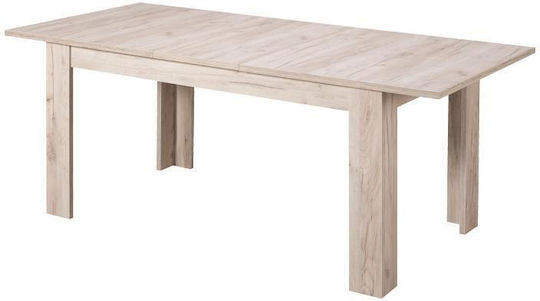 Oscar TS Table Dining Room Extendable Wooden Grey Oak 160.5(+40)x90x76.5cm