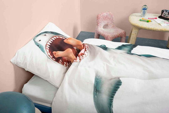Snurk Kids Duvet Set Single with Pillowcase Blue 160x200cm
