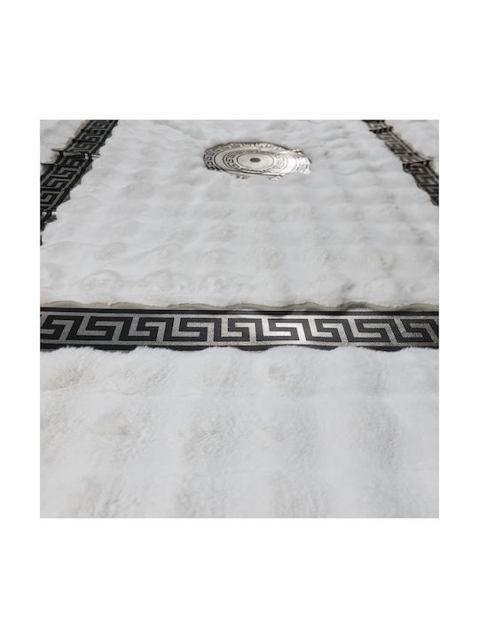 Saray Home Rabbit Luxurius Σετ Shaggy Χαλιά Κρεβατοκάμαρας Λευκά DSN07 WHSLV SET 3τμχ