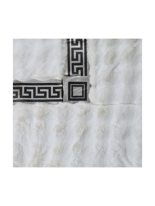 Saray Home Rabbit Luxurius Σετ Shaggy Χαλιά Κρεβατοκάμαρας Λευκά DSN07 WHSLV SET 3τμχ