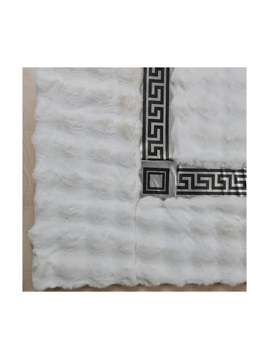 Saray Home Rabbit Luxurius Σετ Shaggy Χαλιά Κρεβατοκάμαρας Λευκά DSN07 WHSLV SET 3τμχ