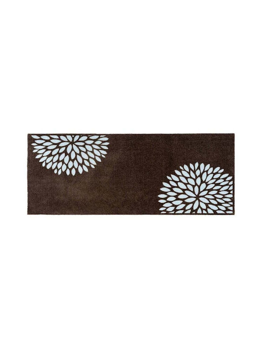 Sdim 917 Flowers Universal Αντιολισθητικό Χαλί Διάδρομος Taupe 67x150cm