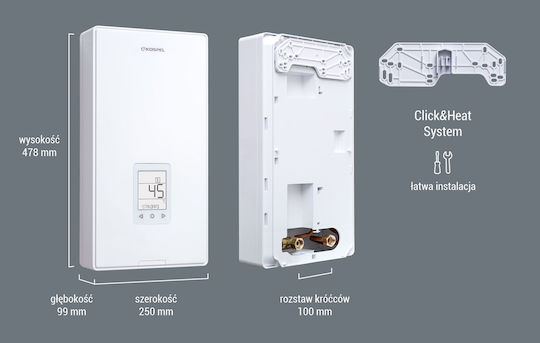 Kospel Wall Mounted Inverter Electric Three-Phase Instant Water Heater for Central Installation 24kW