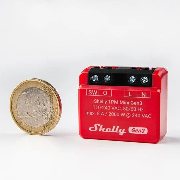 Shelly 1PM Mini Gen3 Smart Switch 1 Καναλιού Wi-Fi & Bluetooth 8A