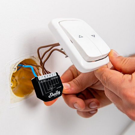 Shelly Qubino Wave Shutter Smart Switch Dimmer 2 Καναλιών Wi-Fi, Z-Wave & RF 10A
