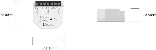 Ezviz Intelligenter Schalter 1 Kanal Wi-Fi 16A
