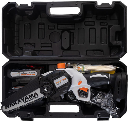 Nakayama EC1100 Κλαδευτικό Αλυσοπρίονο Μπαταρίας 2x2Ah Brushless 21V 1kg με Λάμα 15cm