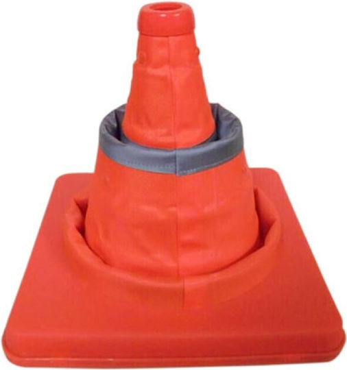 Auto Gs Collapsible Traffic Cone with Light in Red Color 24.3x50cm