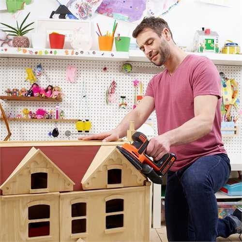Black & Decker BDCDS18N Τριβείο Δέλτα 18V Solo με Σύστημα Αναρρόφησης