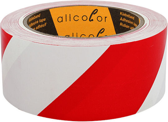 Allcolor Warning Red-White Ταινία Σήμανσης από Πλαστικό σε Κόκκινο Χρώμα 33μ.x5εκ.