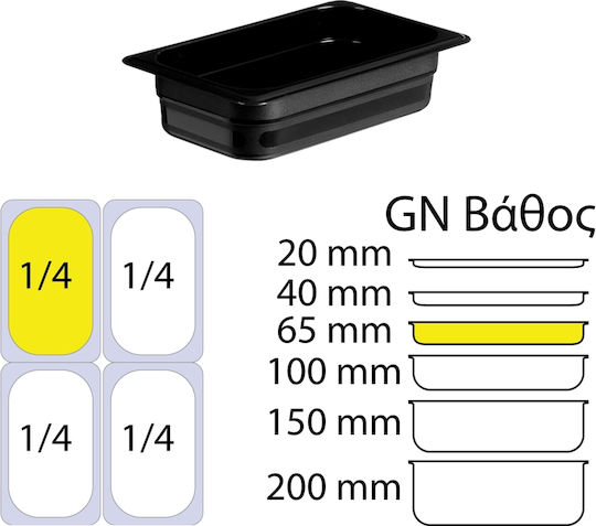 Ready Polypropylene Gastronorm GN1/4 H65mm